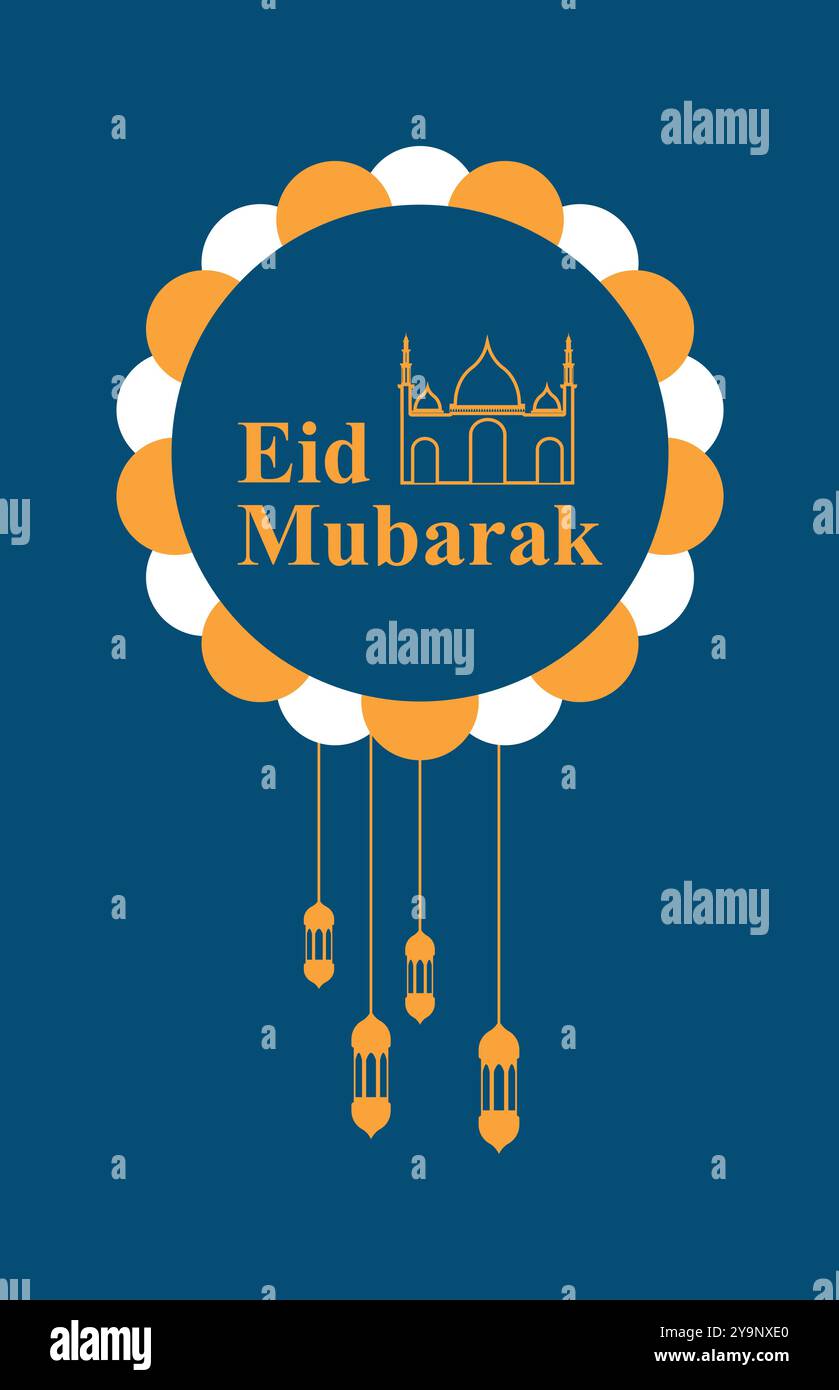 Eid Mubarak Greetings Stock Vector