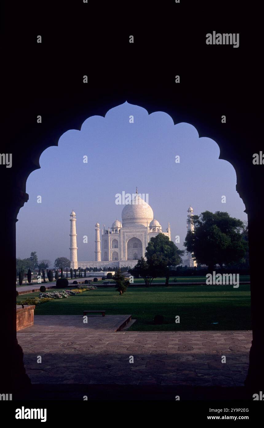 India, Agra, the Taj Mahal. Stock Photo