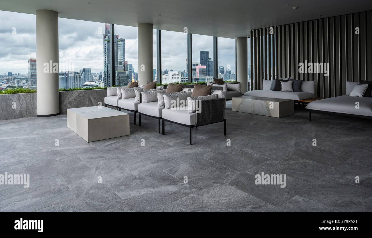 Photo inspiration: Gallery Detail: Rooftop Terrace At Luxury Condo In Sathorn Bangkok Stock Photo