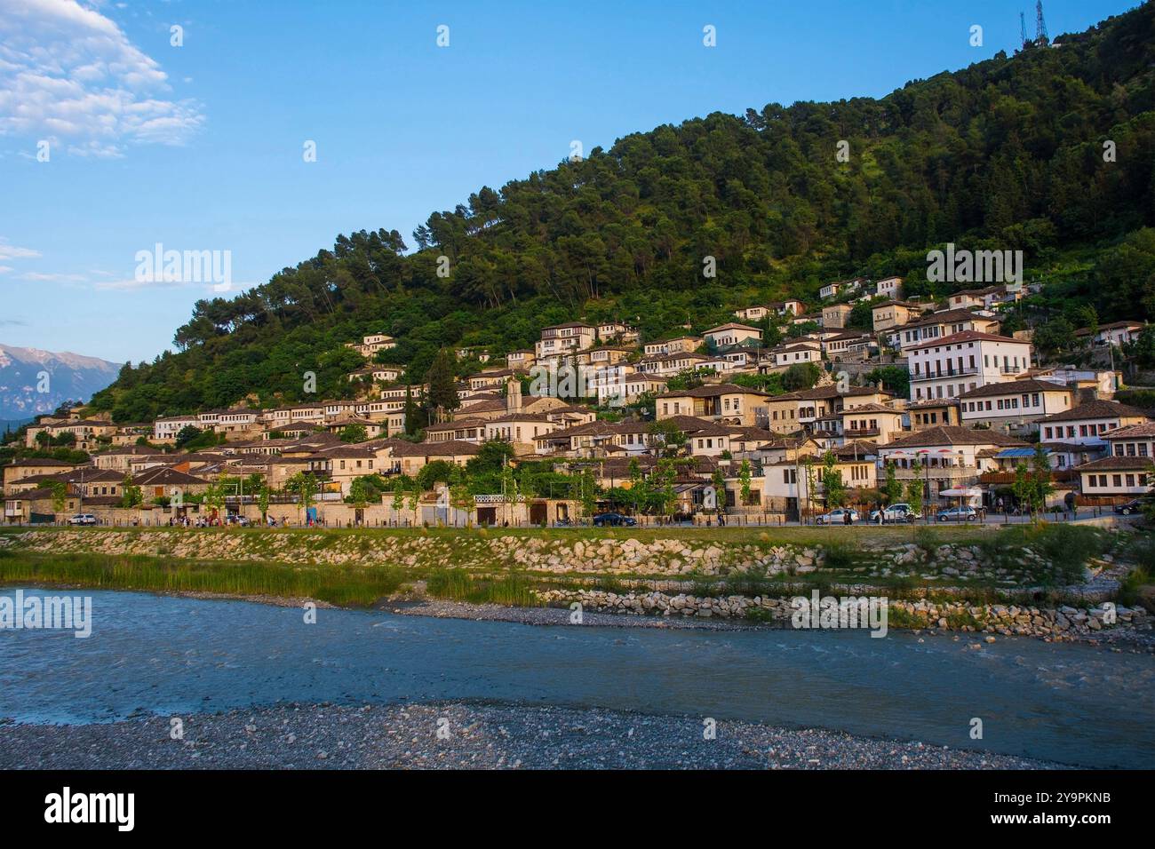 The historic Gorica quarter of Berat in Albania, on the right bank of