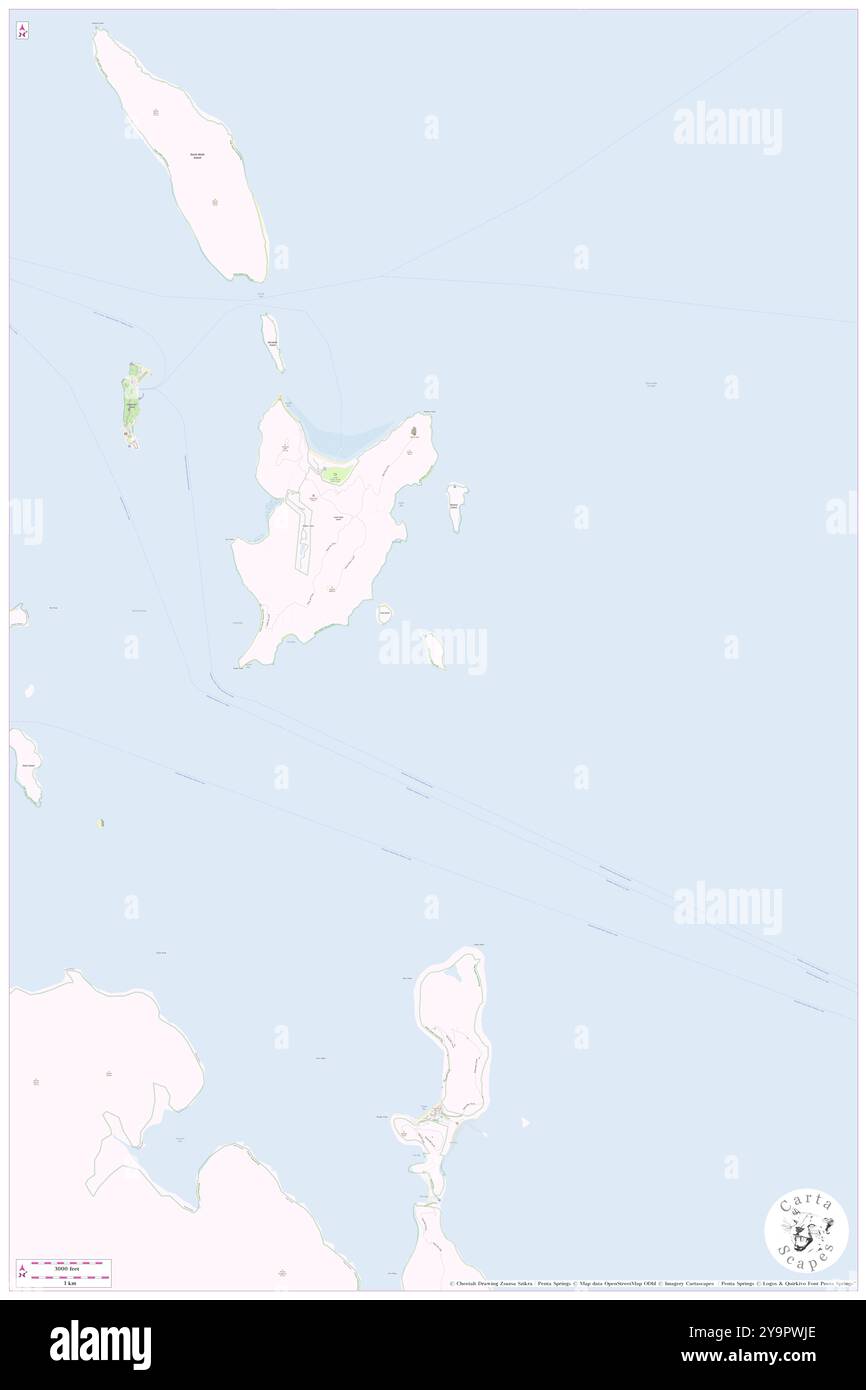 Denman Island, , AU, Australia, Queensland, S 20 16' 58'', N 148 50' 58'', map, Cartascapes Map published in 2024. Explore Cartascapes, a map revealing Earth's diverse landscapes, cultures, and ecosystems. Journey through time and space, discovering the interconnectedness of our planet's past, present, and future. Stock Photo