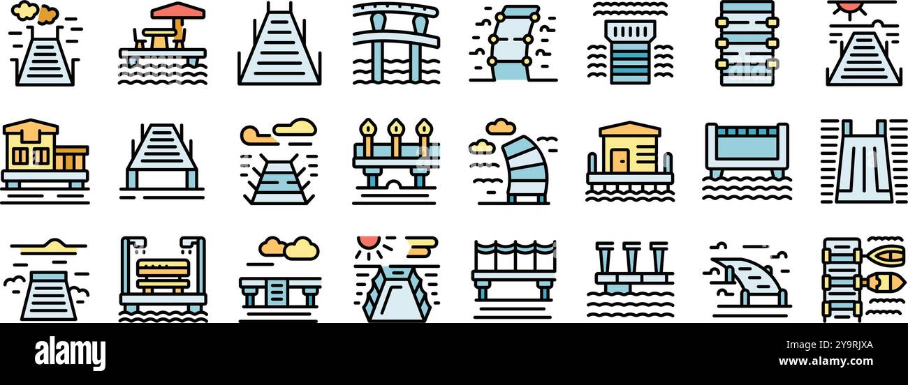 Boardwalk restaurant Stock Vector Images - Alamy