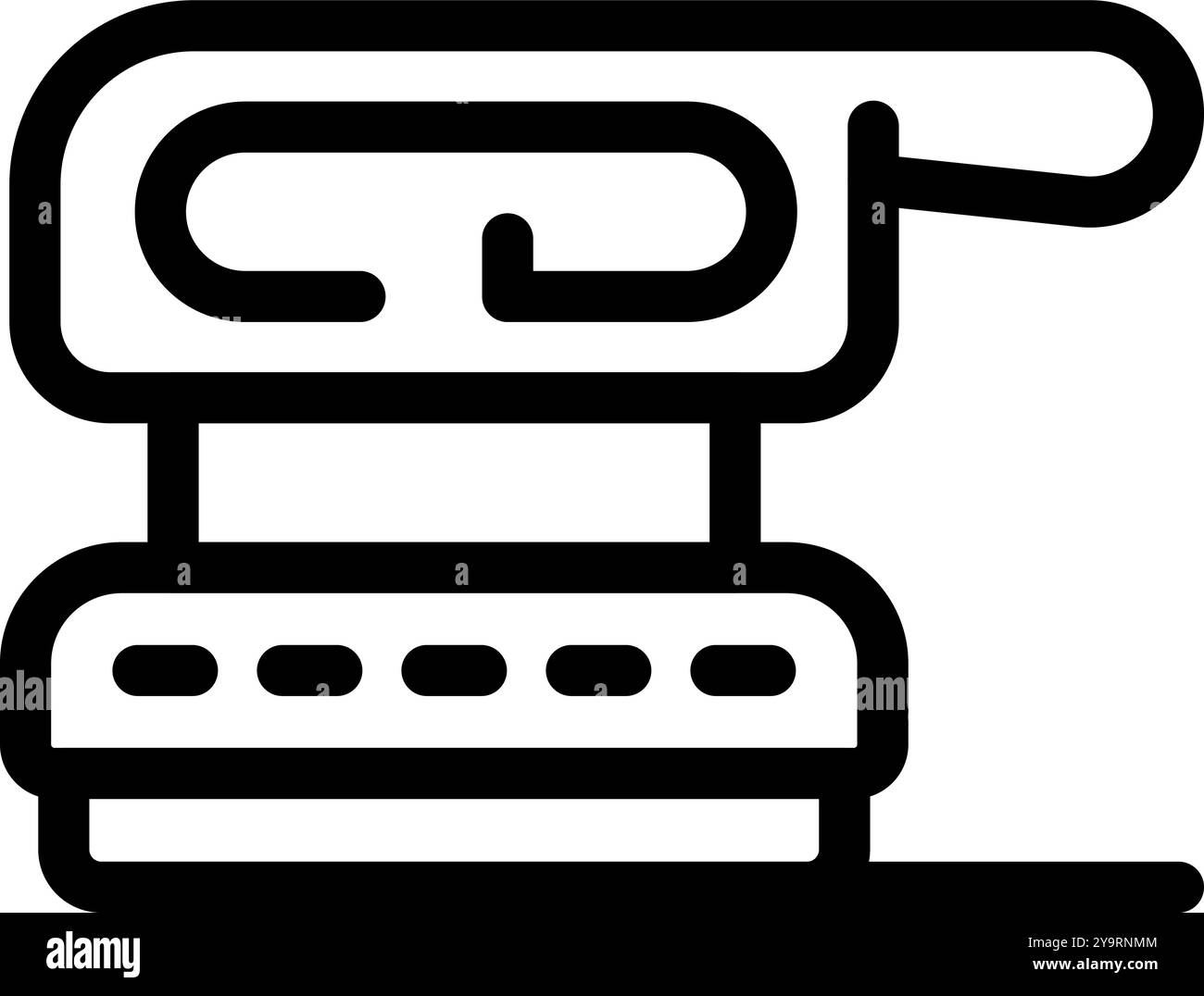 Icon of an electric sander using for smoothing surfaces by abrasion ...