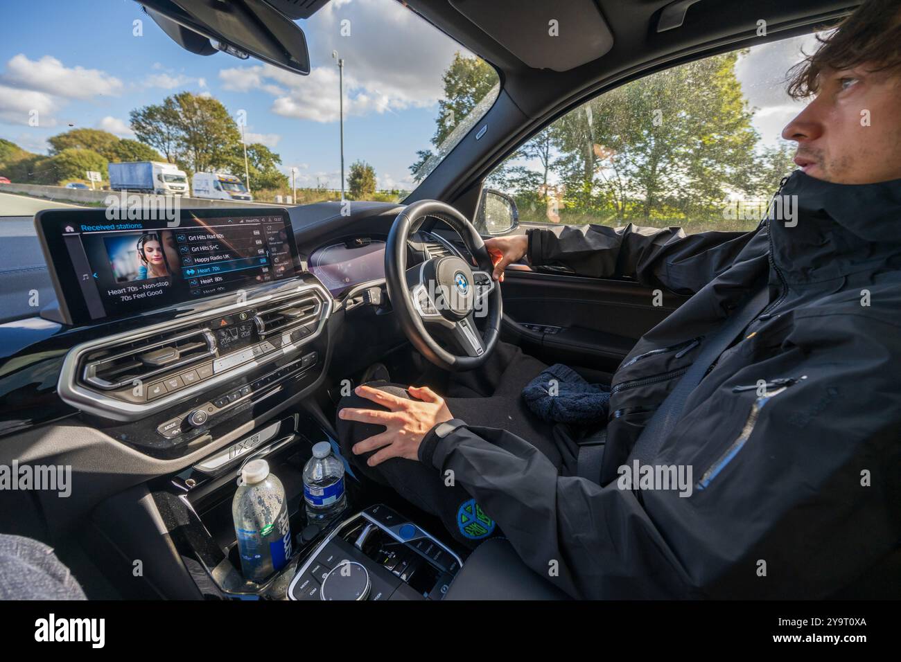 Man driving a car. Stock Photo