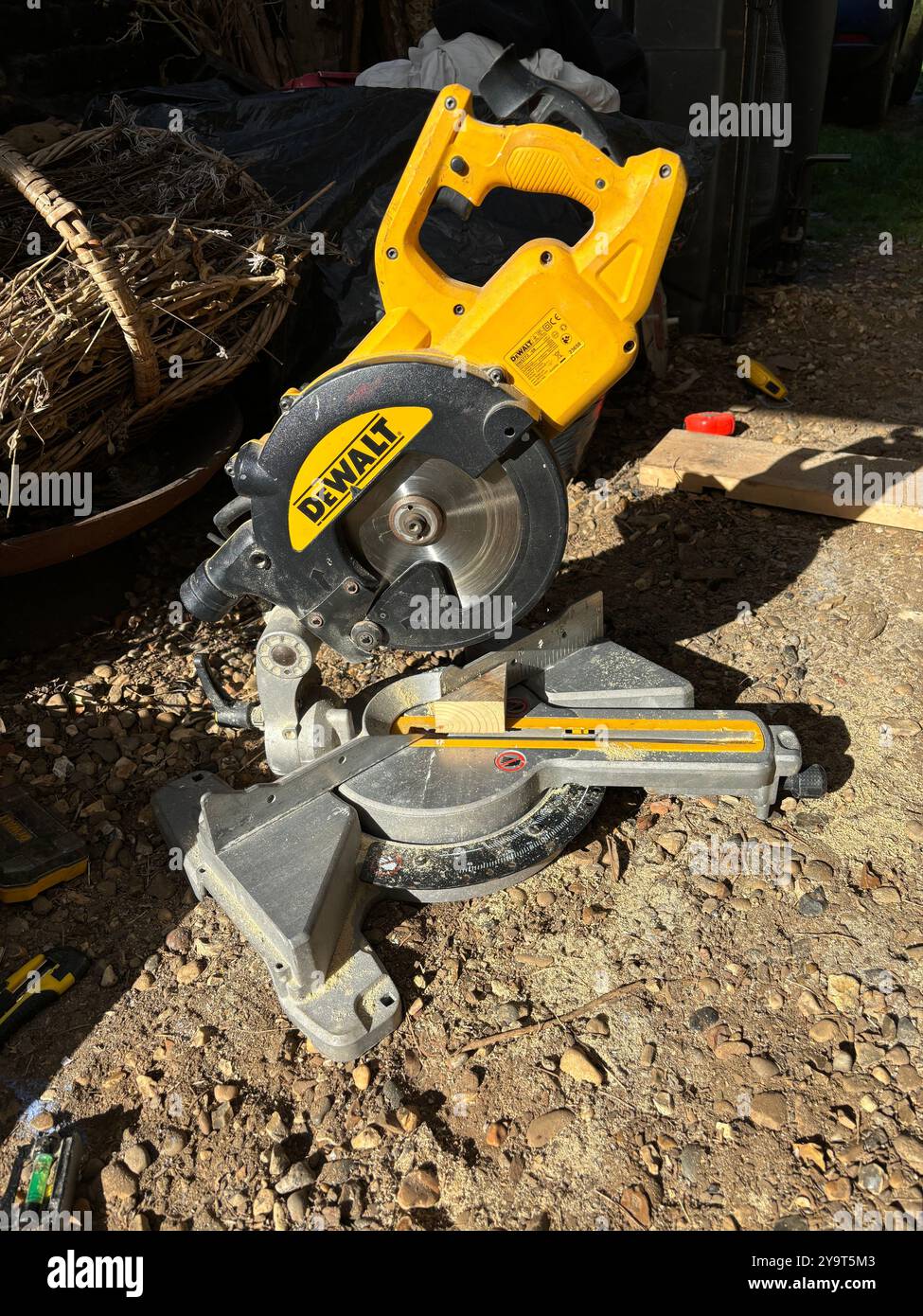 Dewalt mitre or chop saw tool - Smartphone Captured Stock Image
