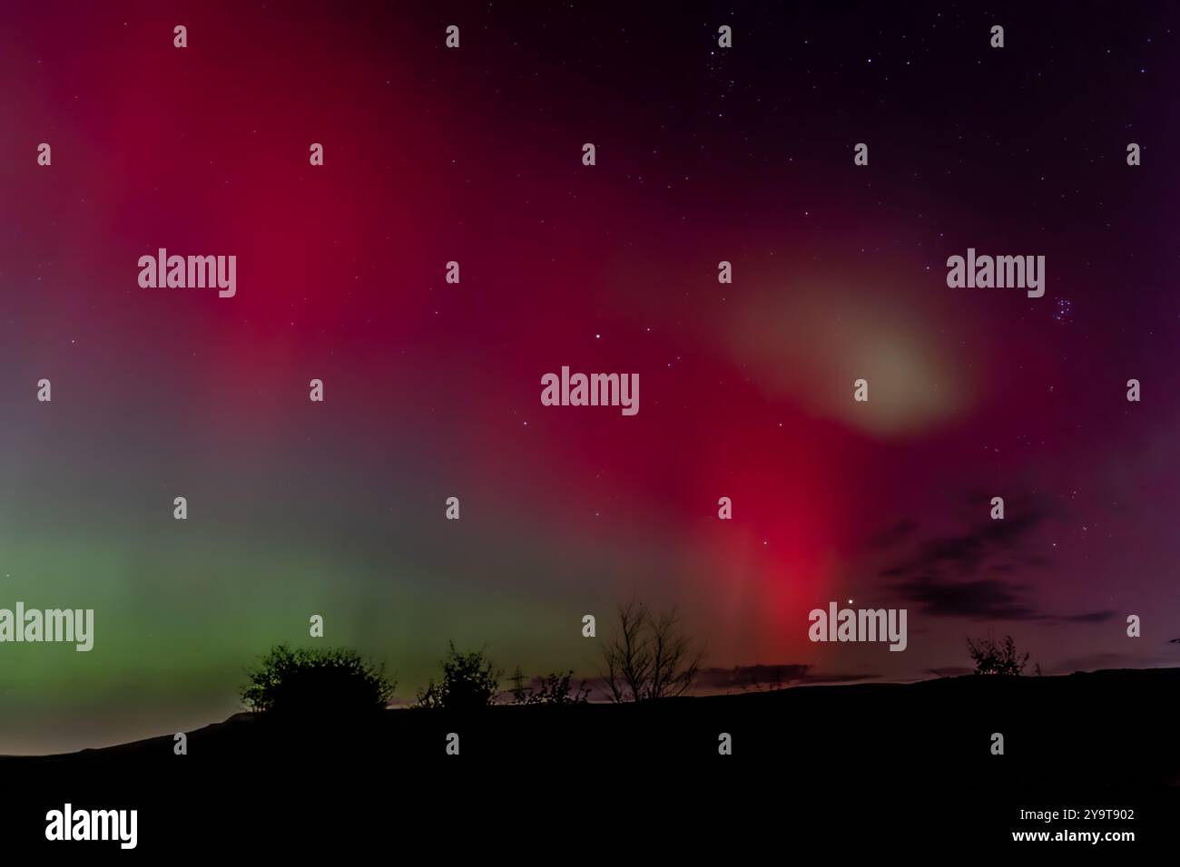 A breathtaking view of the aurora borealis, where vivid bands of light ...
