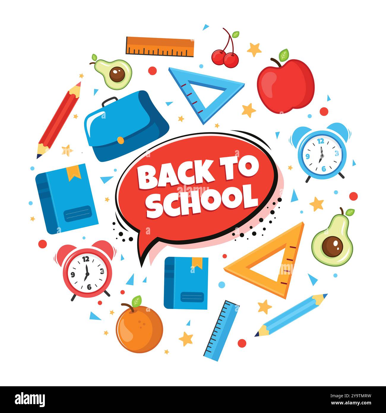 Collection of Back To School Element Stock Vector