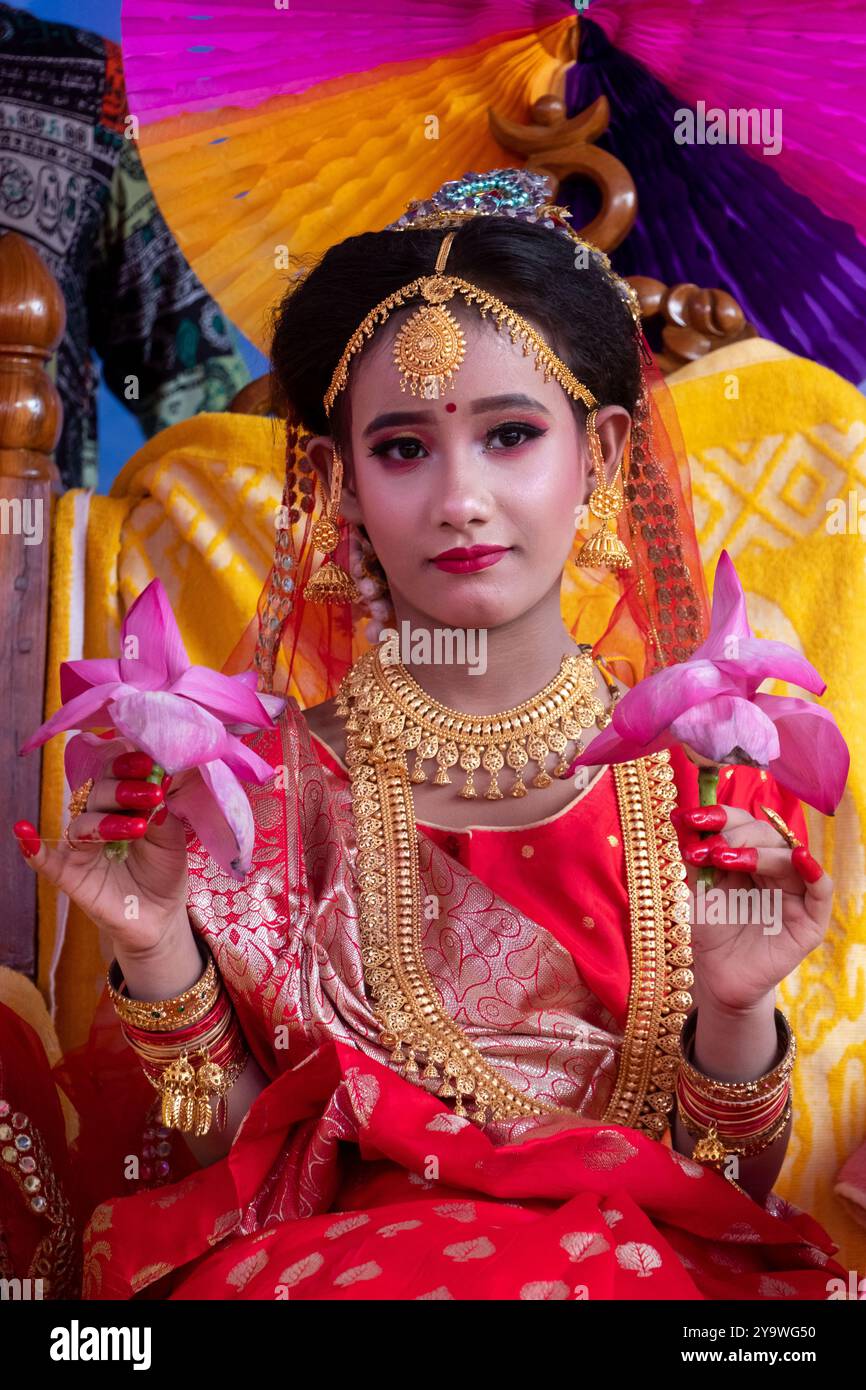 Narayanganj, Dhaka, Bangladesh. 11th Oct, 2024. Kumari puja, one of the ...