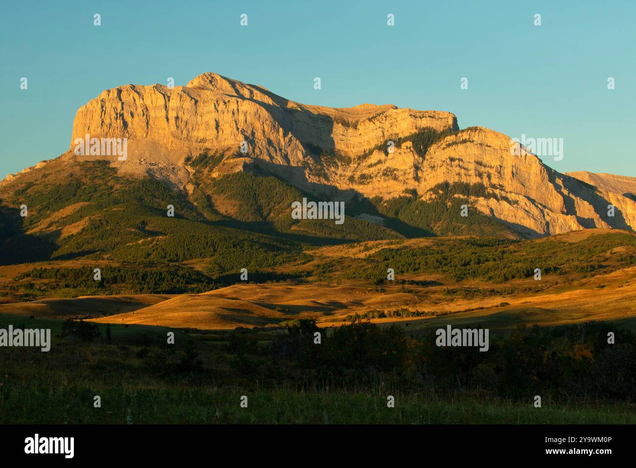 Old Man of the Hills from Watchable Wildlife Trail, Theodore Roosevelt Memorial Ranch, Montana Stock Photo