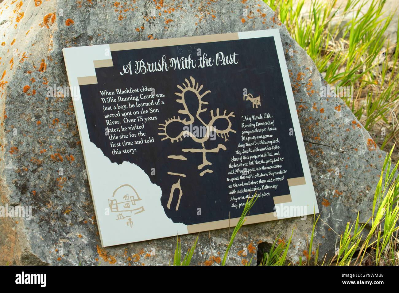Pictograph interpretive board at Sun Canyon, Lewis and Clark National ...