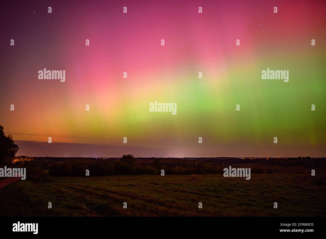 Stunning aurora borealis lights up the night sky with vibrant colors ...
