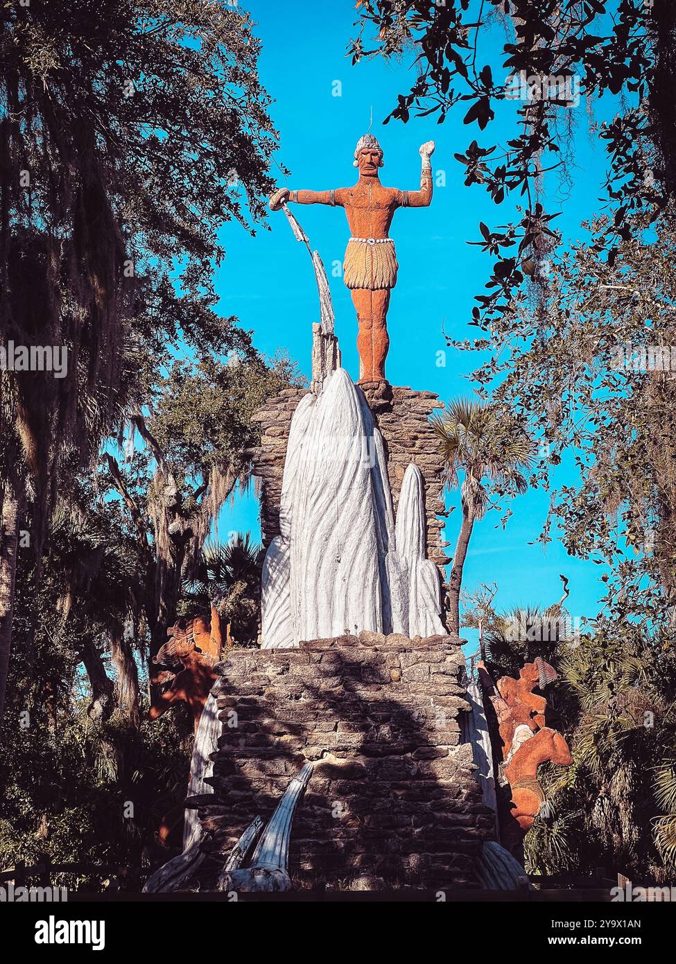 Chief Tomokie at Tomoka State Park, Ormond Beach, Florida, USA - Smartphone Captured Stock Image