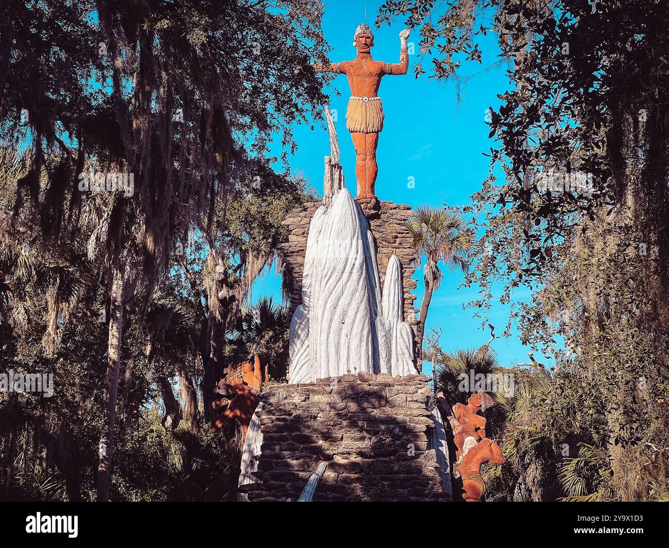 Chief Tomokie at Tomoka State Park, Ormond Beach, Florida, USA - Smartphone Captured Stock Image