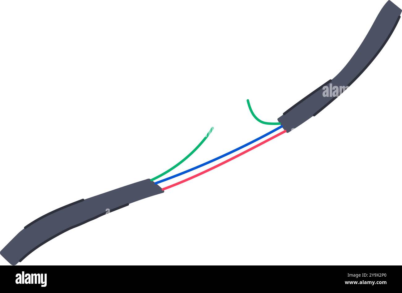 disruption broken cable cartoon vector illustration Stock Vector Image ...