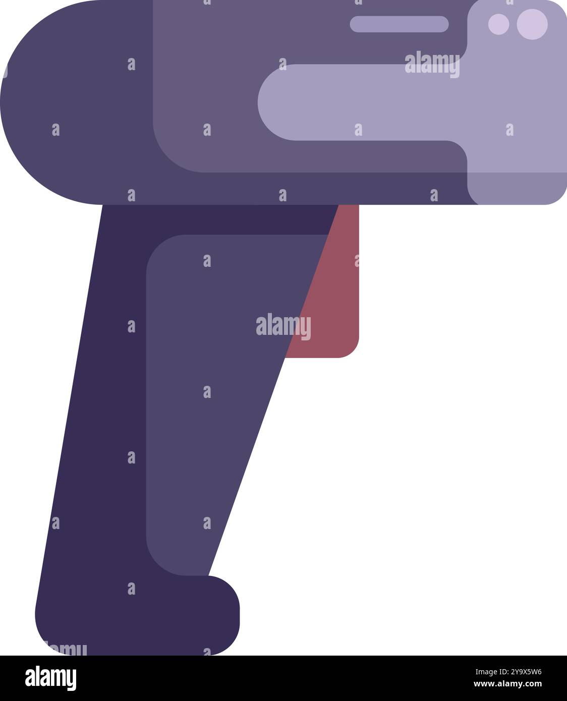 Simple icon of a barcode scanner scanning a barcode, in a flat design ...