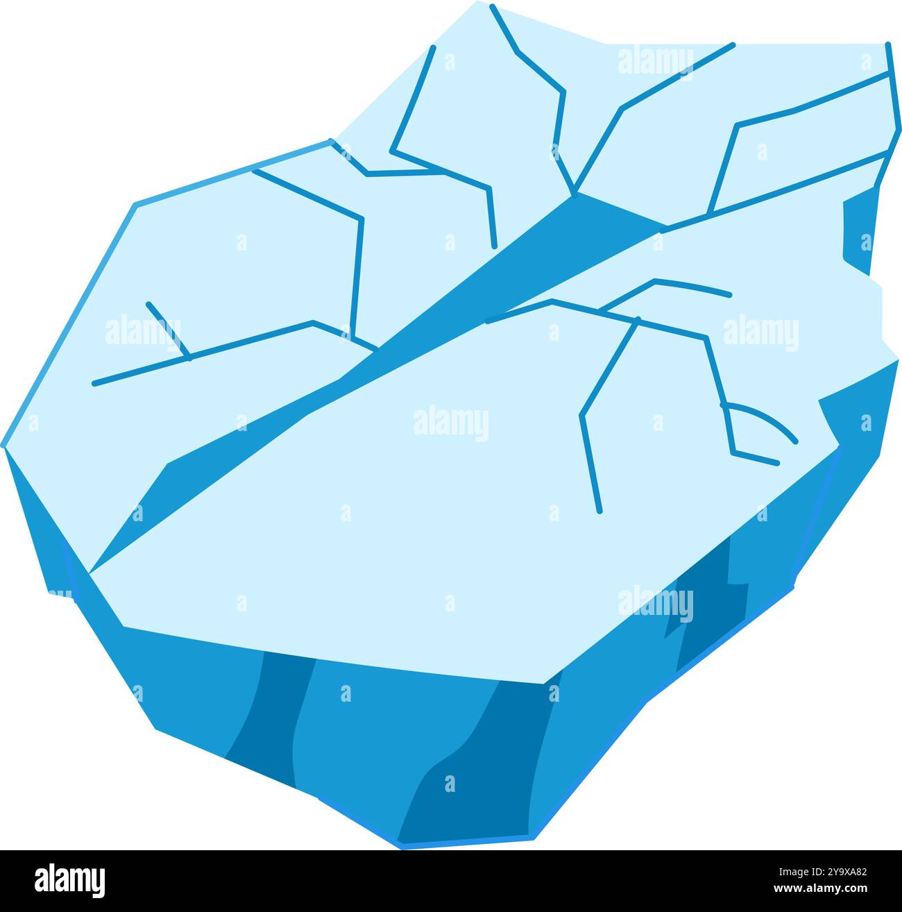 climate ice crack cartoon vector illustration Stock Vector Image & Art ...