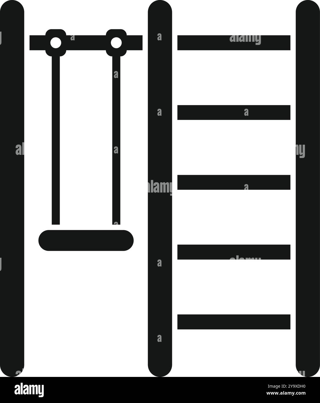 Children climbing frame Black and White Stock Photos & Images - Alamy