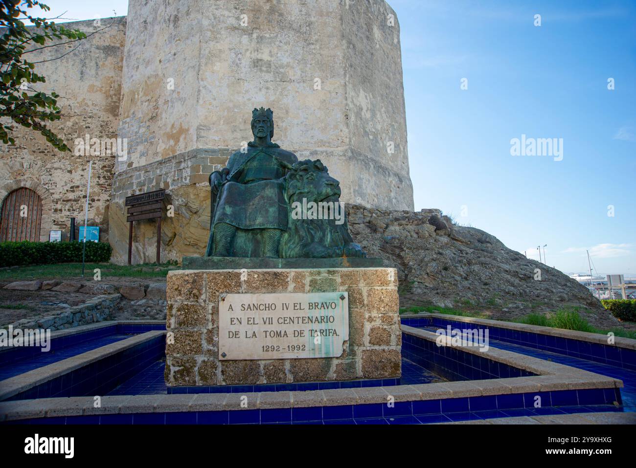 Statue of Guzmán el Bueno, Tarifa Stock Photo