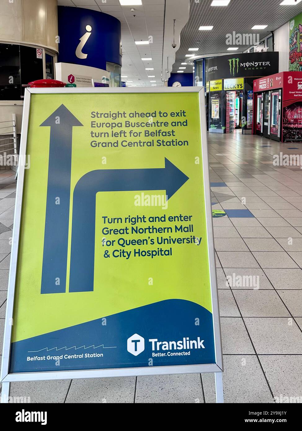 Europa Bus Centre, Belfast - Smartphone Captured Stock Image