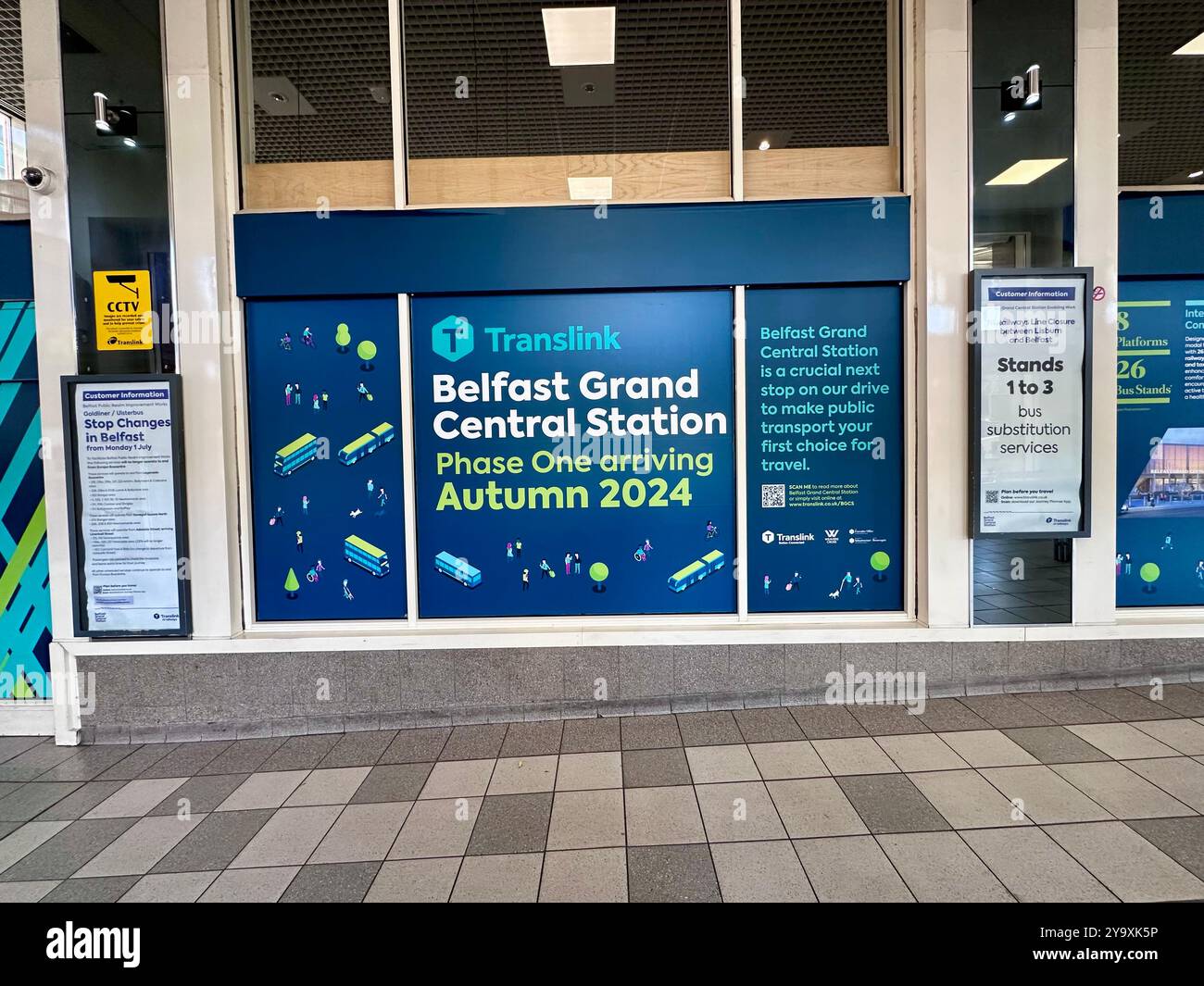 Europa Bus Centre, Belfast - Smartphone Captured Stock Image