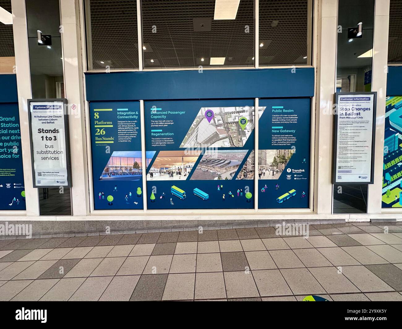 Europa Bus Centre, Belfast - Smartphone Captured Stock Image