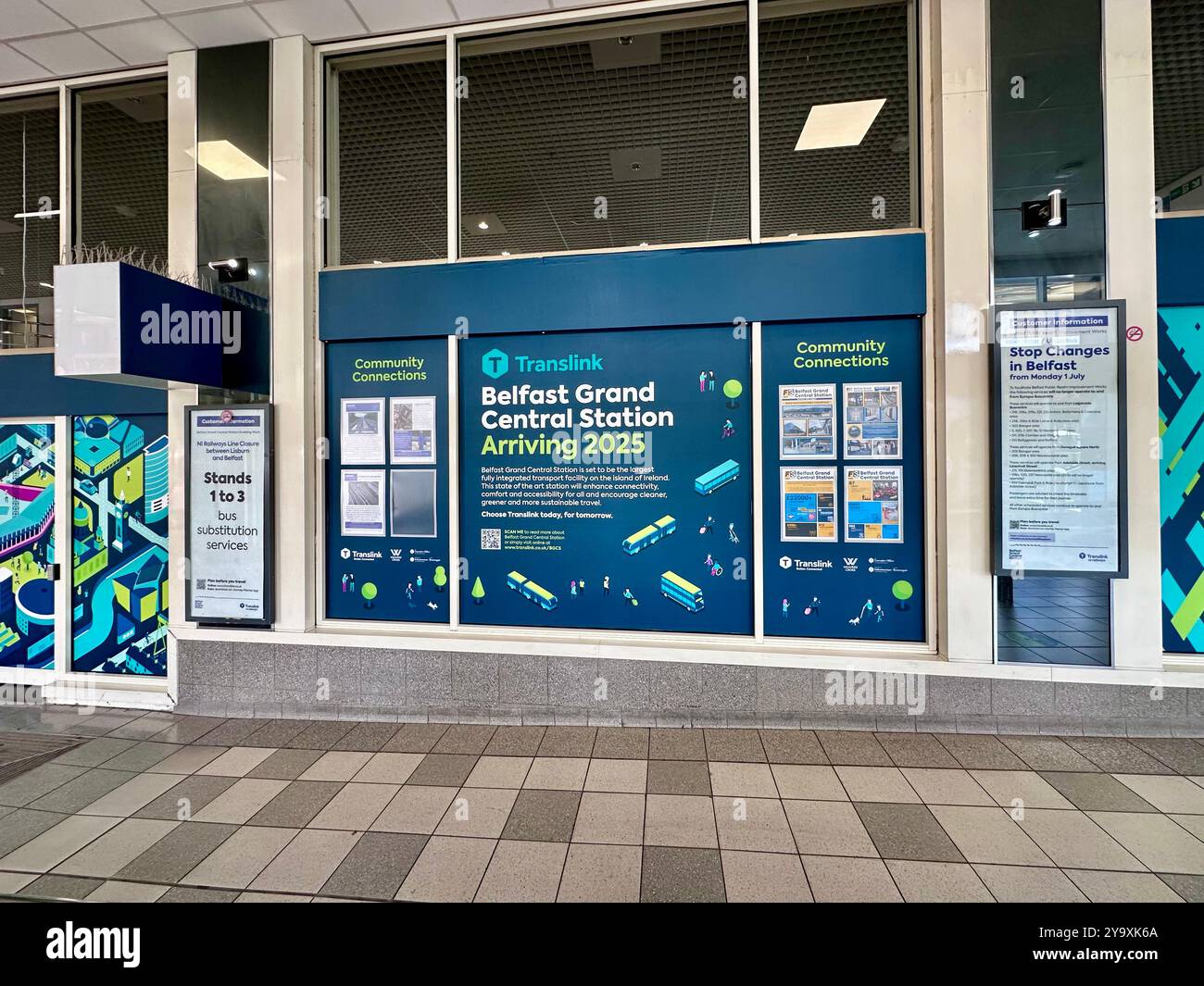 Europa Bus Centre, Belfast - Smartphone Captured Stock Image