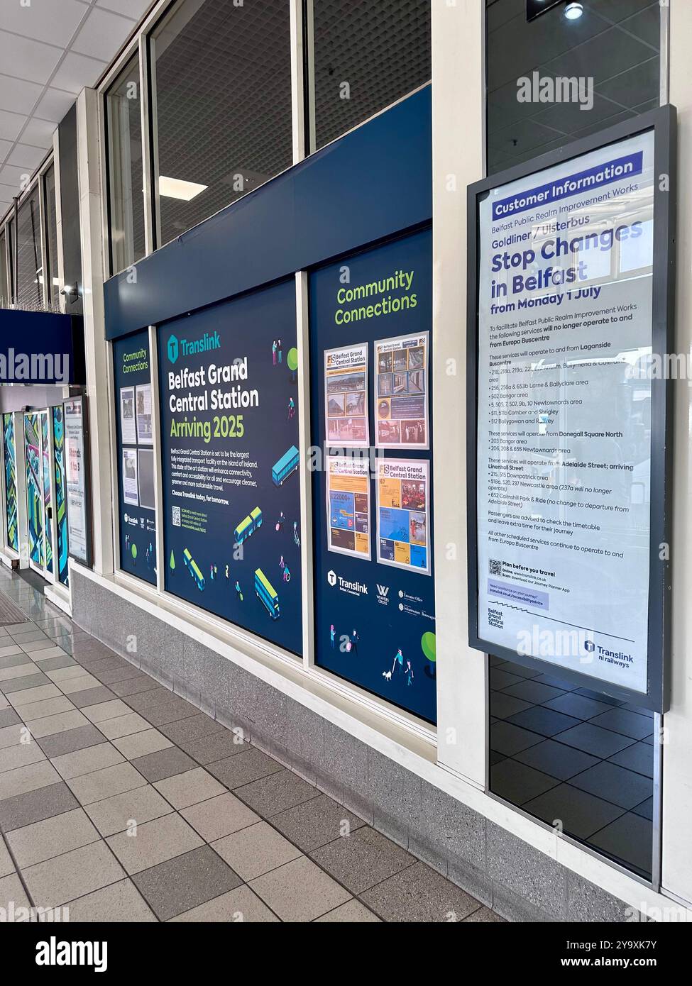 Europa Bus Centre, Belfast - Smartphone Captured Stock Image