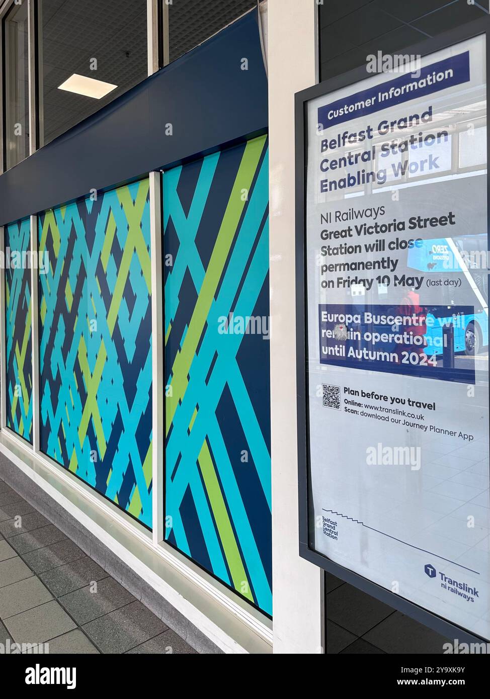 Europa Bus Centre, Belfast - Smartphone Captured Stock Image