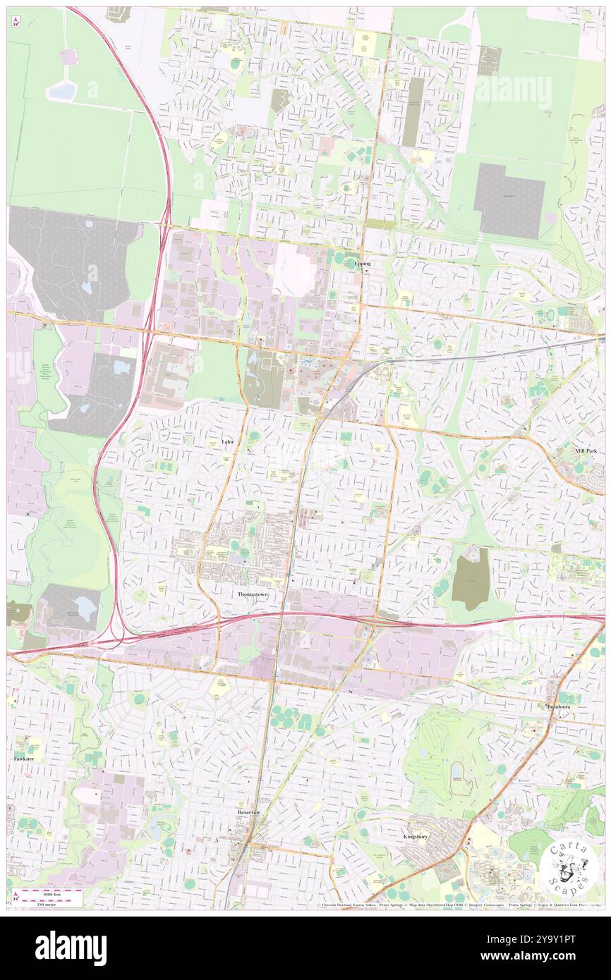 Lalor, Whittlesea, AU, Australia, Victoria, S 37 39' 54'', N 145 1' 1'', map, Cartascapes Map published in 2024. Explore Cartascapes, a map revealing Earth's diverse landscapes, cultures, and ecosystems. Journey through time and space, discovering the interconnectedness of our planet's past, present, and future. Stock Photo