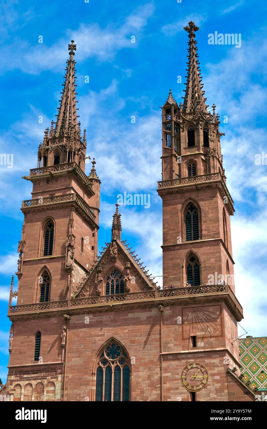 Switzerland, Basel, Münsterhügel hill, the Protestant cathedral (Munster) Stock Photo