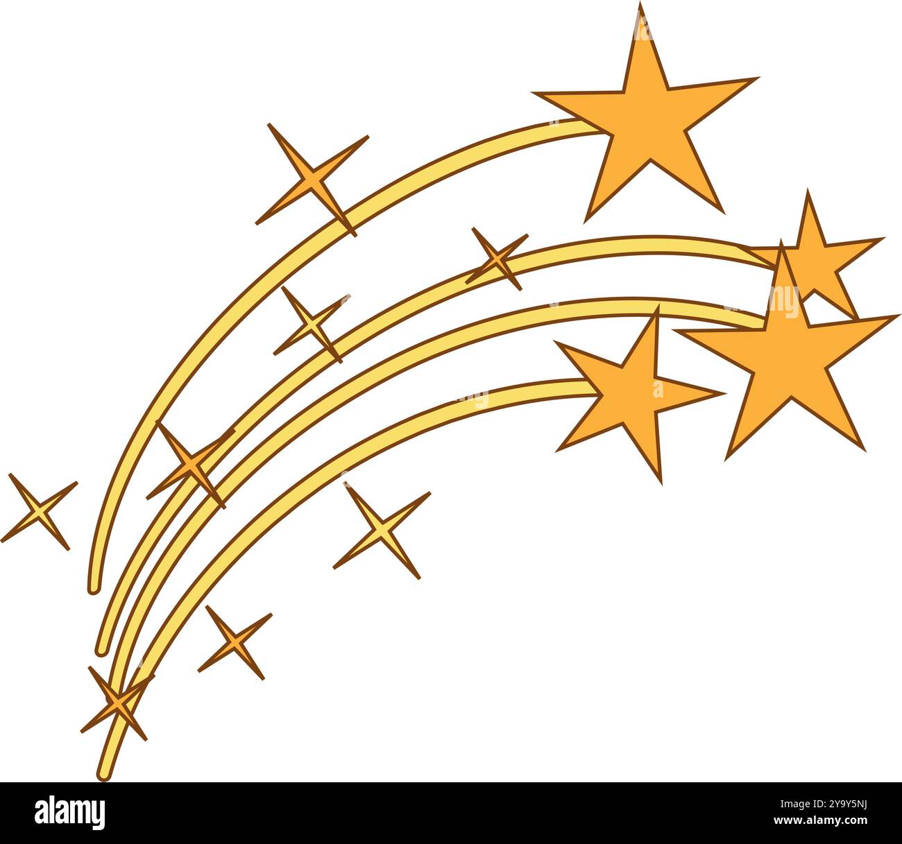 enchantment magic star arch cartoon vector illustration Stock Vector ...
