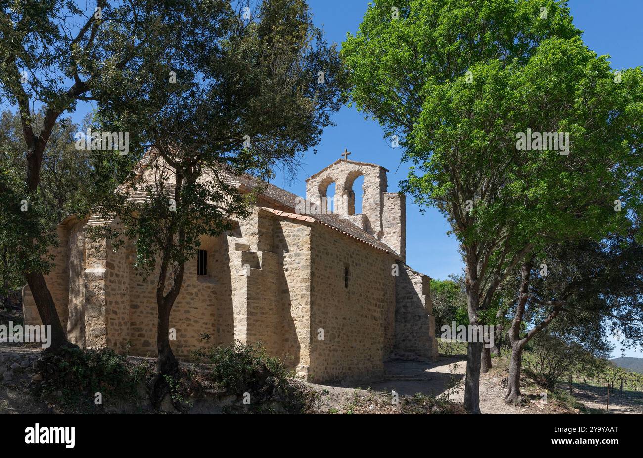 Embres Colum France, Aude, Embres and Castelmaure, Saint Felix chapel Stock Photo ...