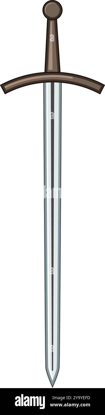 honor sword knight cartoon vector illustration Stock Vector Image & Art ...