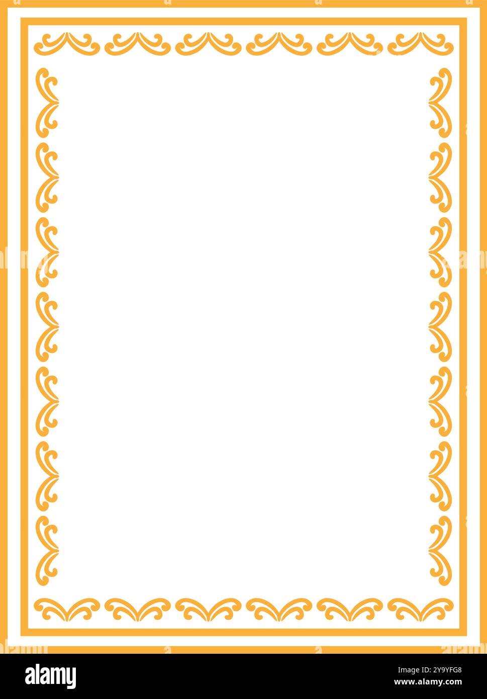 floral victorian border frame cartoon vector illustration Stock Vector ...