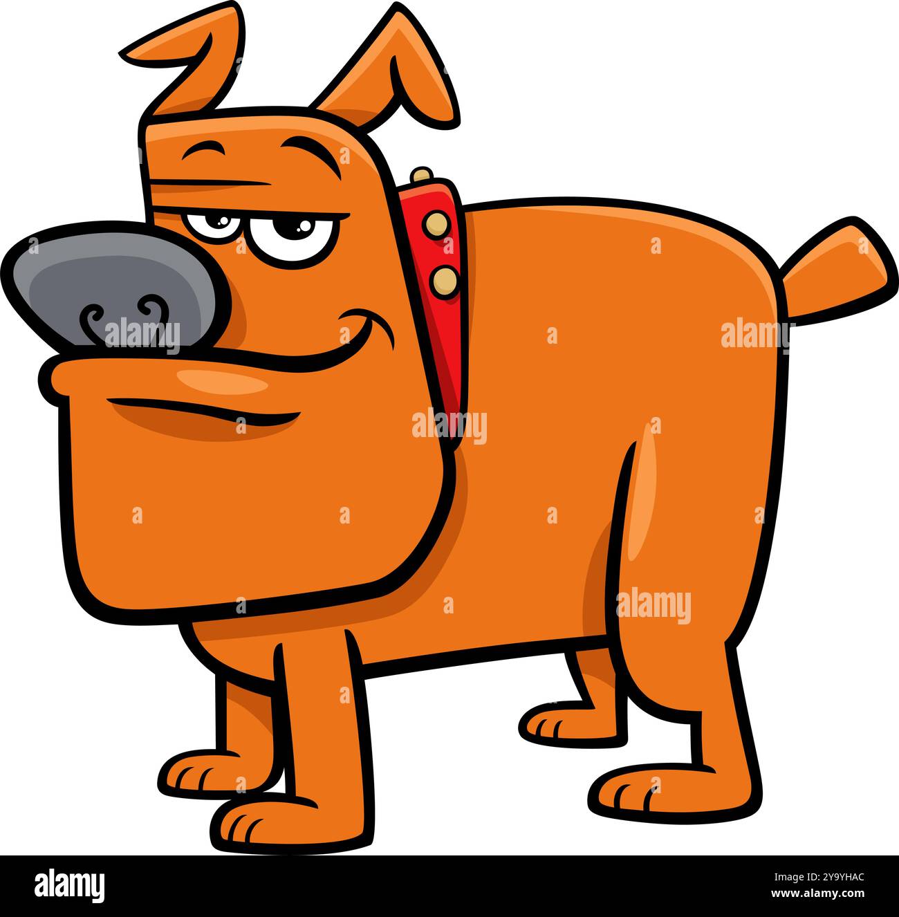 Cartoon illustration of funny dog animal character Stock Vector Image ...