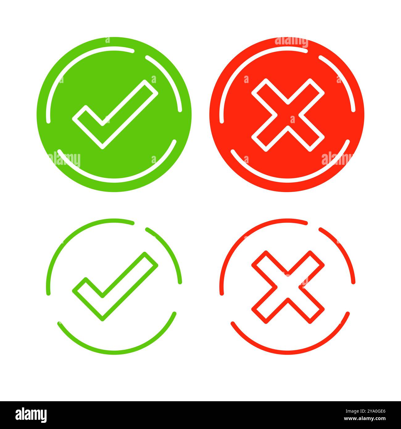 Approved rejected checkmark symbol hi-res stock photography and images ...
