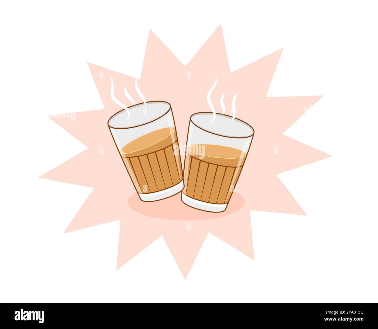 Indian chai or tea glass promo poster vector stock vector image art