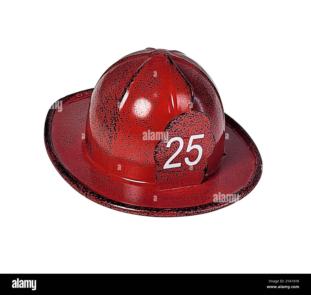 Red Fireman helmet to protect the head during fires Stock Photo - Alamy