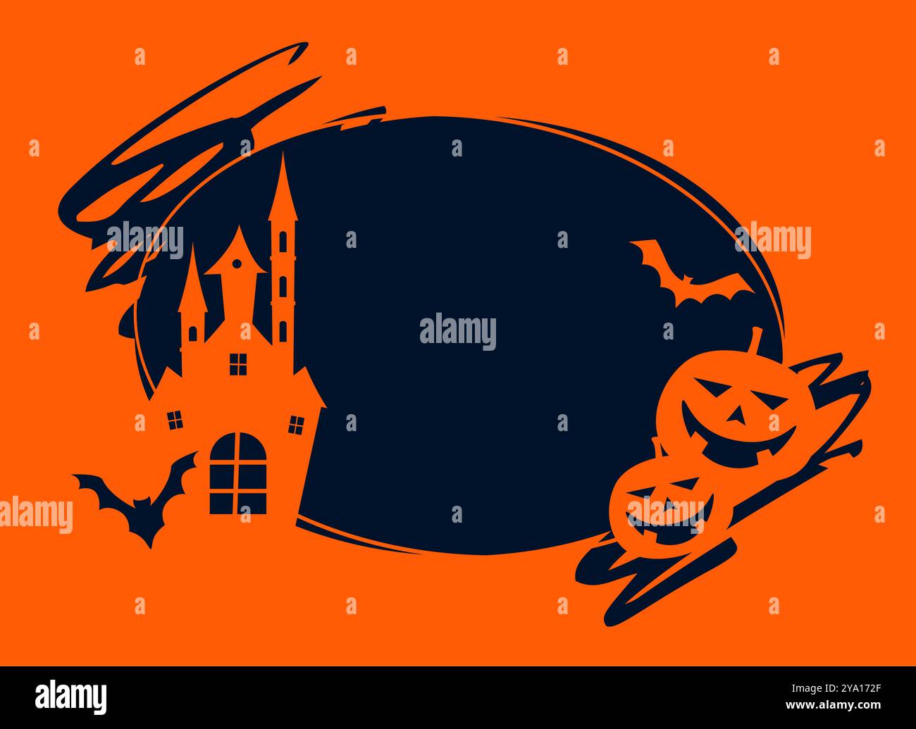 flat style halloween background with empty space vector Stock Vector ...