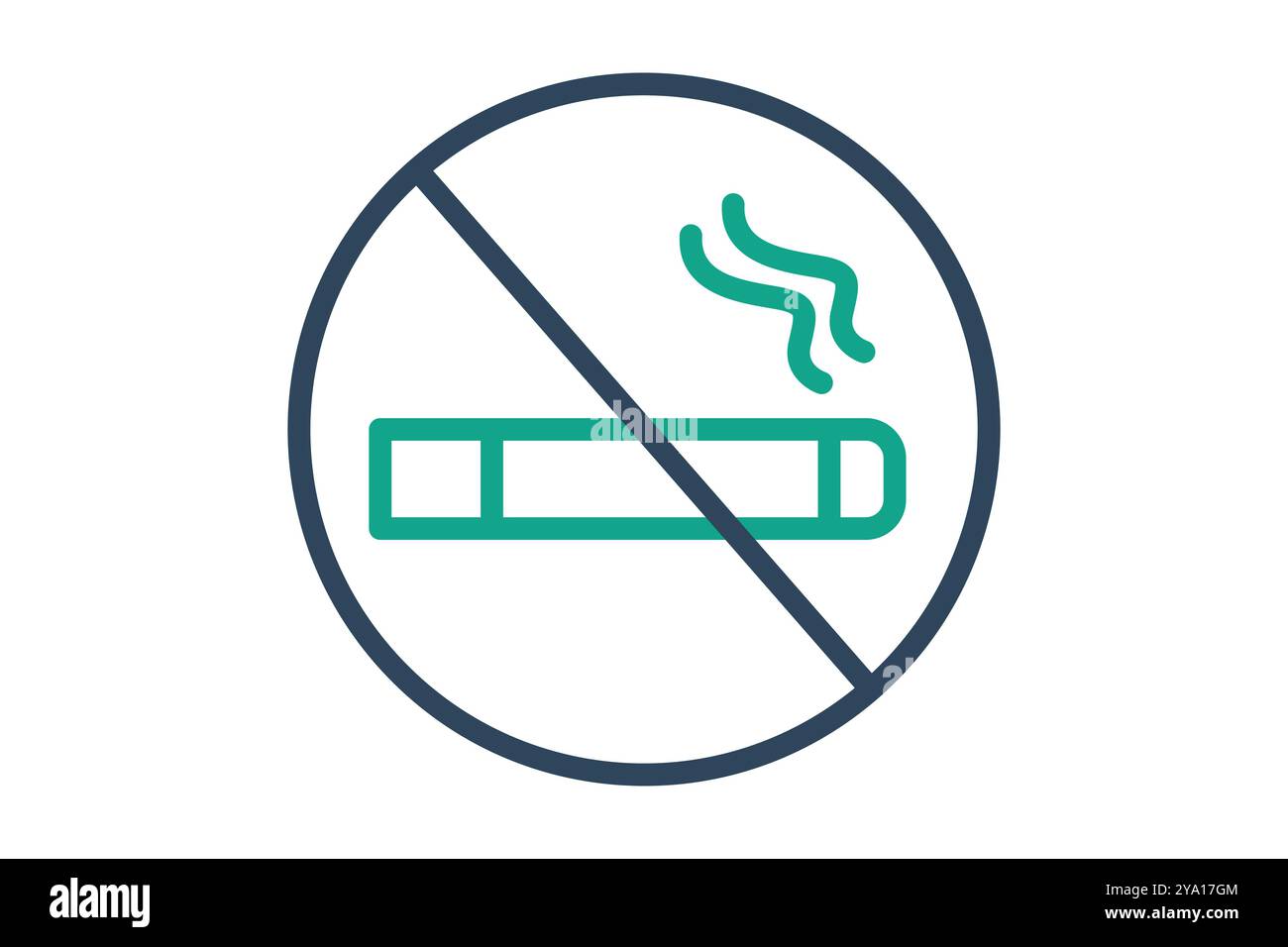 No smoking icon. line icon style. hotel elements vector illustration Stock Vector