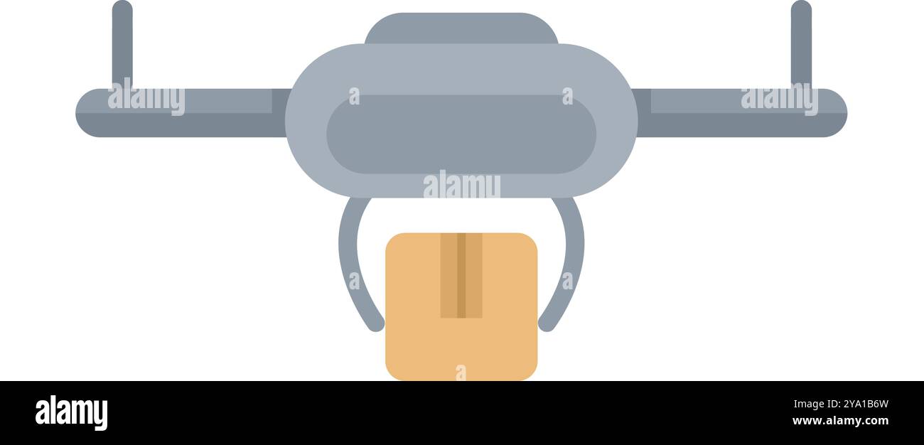 Modern delivery drone is transporting a package Stock Vector Image ...