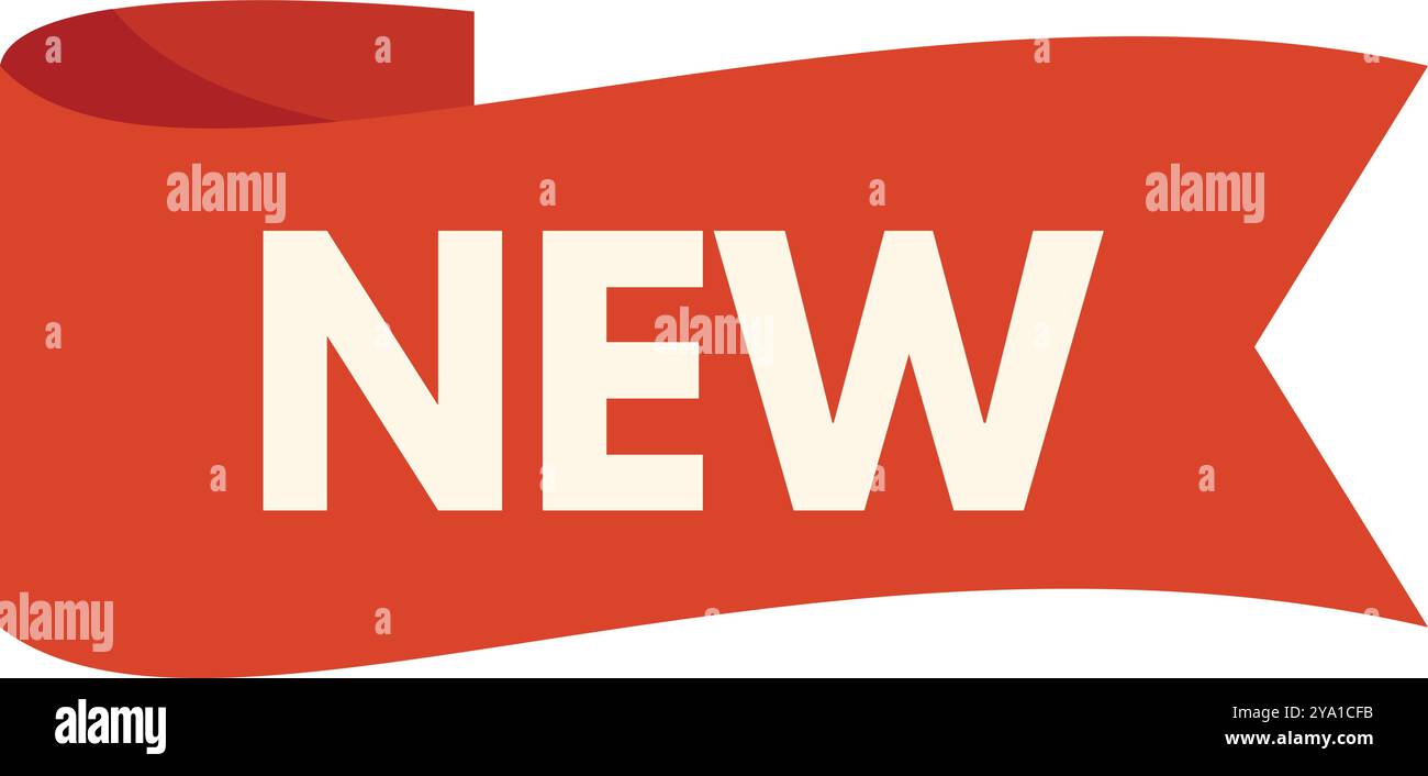 New Informaiton Red ribbon banner is curling up, stating new information Stock Vector ...