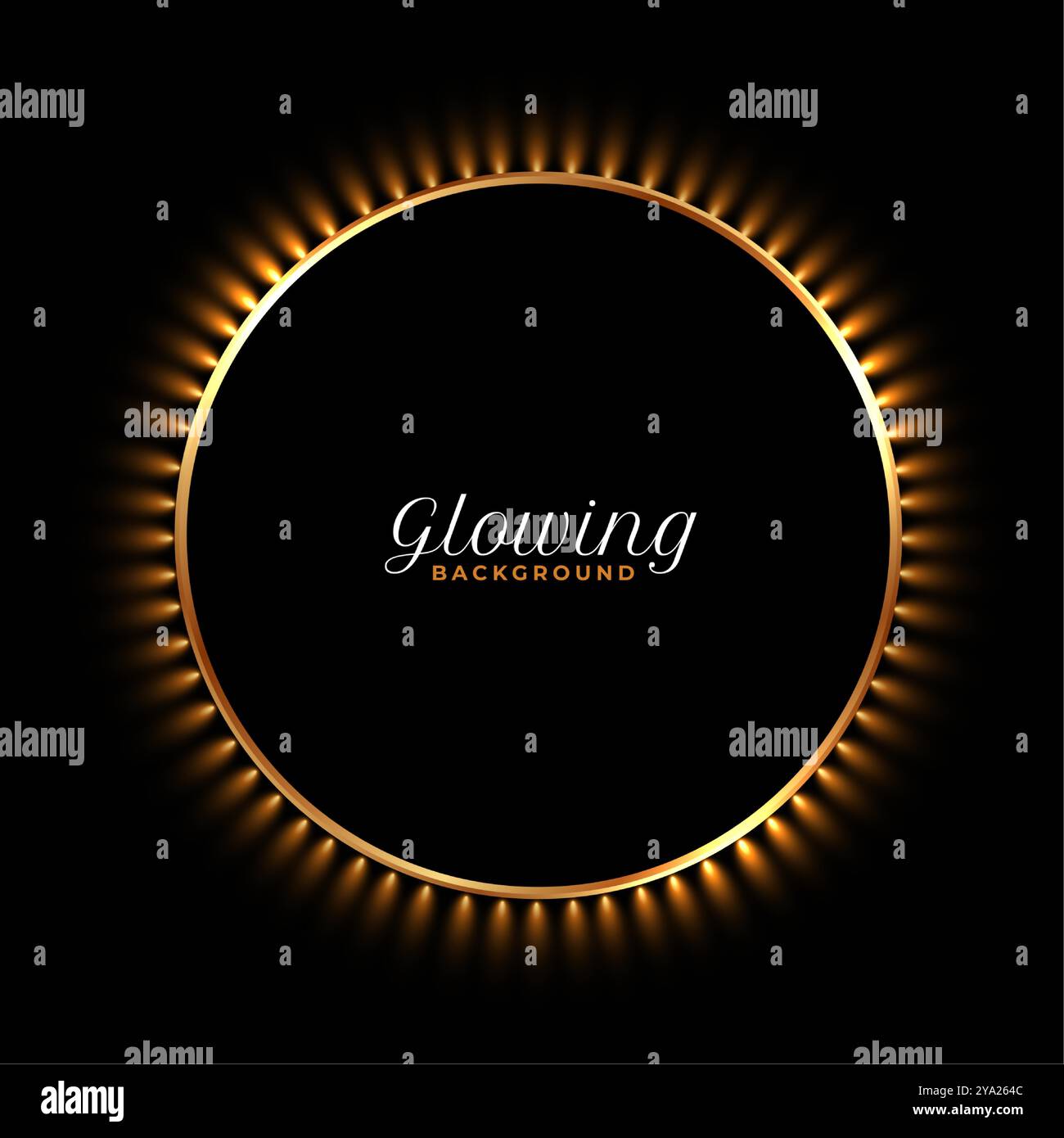 abstract glowing dark background with golden light effect vector Stock ...
