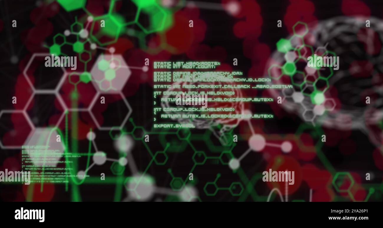 Image of virus cells over data processing. Global medicine and digital ...
