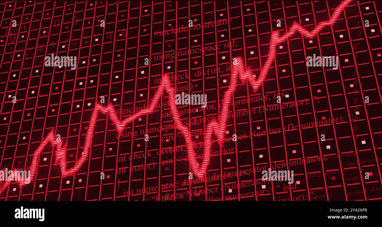 Image of slumpflation text over data processing. Global business and digital interface concept digitally generated image. Stock Photo