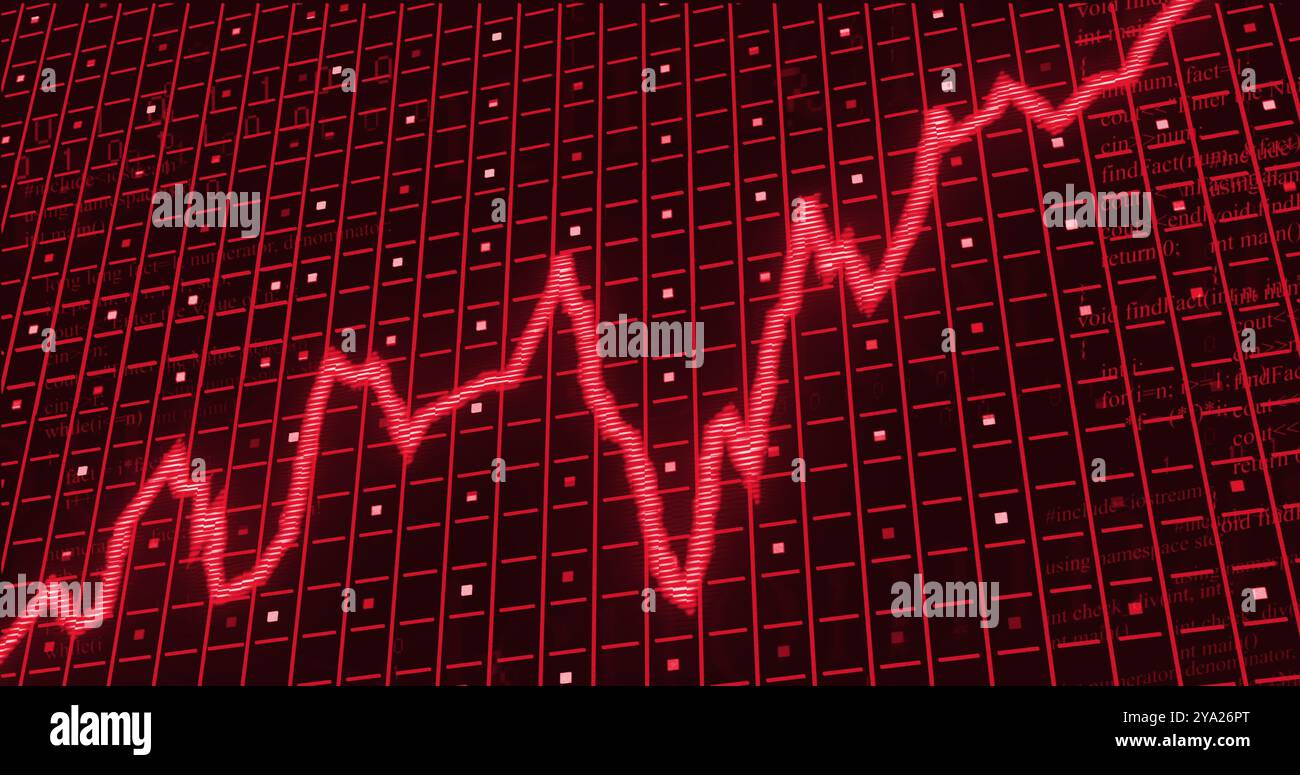 Image of slumpflation text over data processing. Global business and digital interface concept digitally generated image. Stock Photo