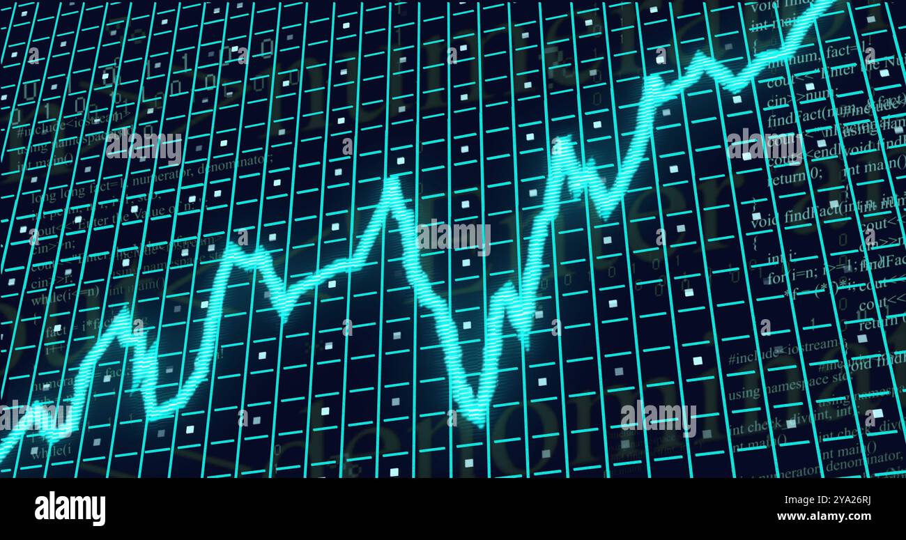 Image of slumpflation text over data processing. Global business and digital interface concept digitally generated image. Stock Photo