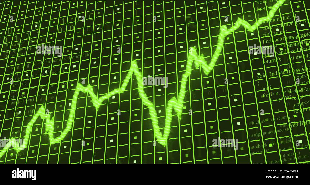 Image of slumpflation text over data processing. Global business and digital interface concept digitally generated image. Stock Photo