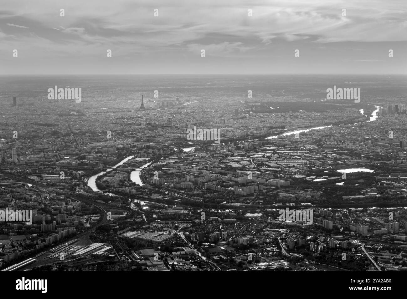 Black and white aerial photos hi-res stock photography and images - Alamy