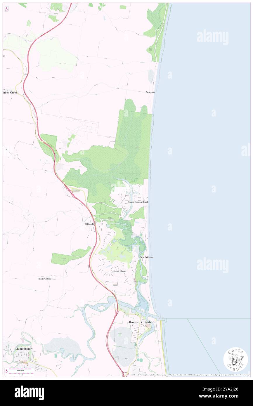 Ocean Shores Public School, Byron Shire, AU, Australia, New South Wales, S 28 29' 29'', N 153 32' 34'', map, Cartascapes Map published in 2024. Explore Cartascapes, a map revealing Earth's diverse landscapes, cultures, and ecosystems. Journey through time and space, discovering the interconnectedness of our planet's past, present, and future. Stock Photo